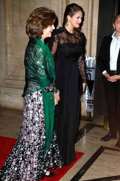 La reine Silvia et la princesse Madeleine de Suède à New York, le 2 octobre 2017