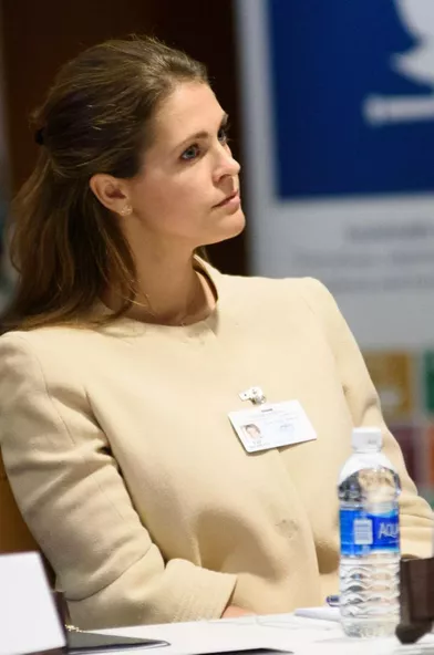 La princesse Madeleine de Suède à New York, le 2 octobre 2017