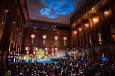 La cérémonie des prix Nobel àStockholm, le 10 décembre 2021