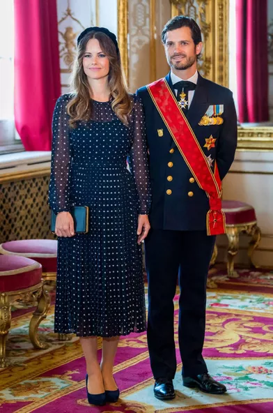 La princesse Sofia et le prince Carl Philip de Suèdeà Stockholm, le 7 septembre 2021