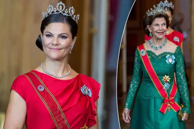 La princesse héritière Victoria et la reine Silvia de Suède à Stockholm, le 7 septembre 2021