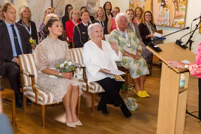 La princesse héritière Victoria de Suède et sa tante la princesse Christina à Lidingö, le 9 septembre 2021