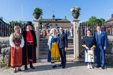 La princesse Victoria de Suède avec le prince Daniel àSkansen, le 6 juin 2021