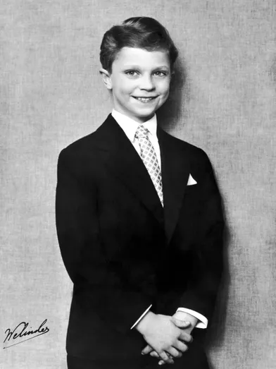 Le prince Carl Gustaf de Suède, le 22 avril 1957. Photo pour ses 11 ans 