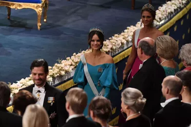 Le prince Carl Philip et les princesses Sofia et Madeleine de Suède à Stockholm, le 10 décembre 2019