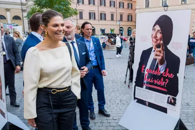 La princesse héritière Victoria de Suède à Rome, le 18 octobre 2021