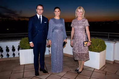 La princesse héritière Victoria de Suède et le prince Daniel à Rome, le 18 octobre 2021