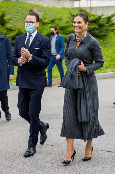 La princesse héritière Victoria de Suède et le prince Daniel à Turin, le 20 octobre 2021