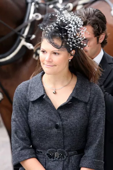 Le bibi de la princesse Victoria de Suède lors de la rentrée parlementaire à Stockholm, le 17 septembre 2008