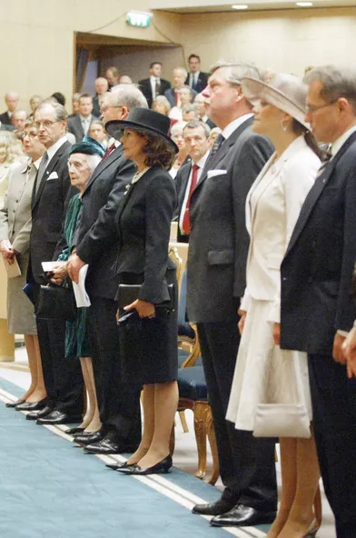 La princesse Victoria de Suède lors de la rentrée parlementaire à Stockholm, le 15 septembre 2004