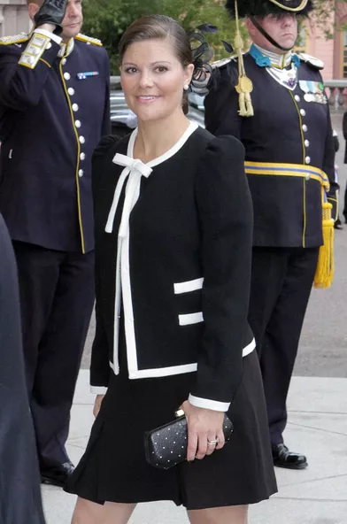 La princesse Victoria de Suède lors de la rentrée parlementaire à Stockholm, le 15 septembre 2011