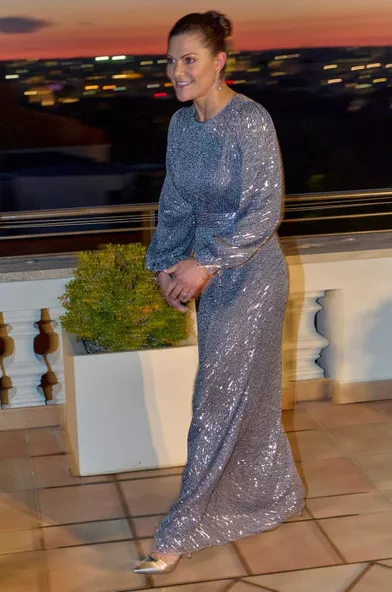 La princesse Victoria de Suède à Rome, le 18 octobre 2021