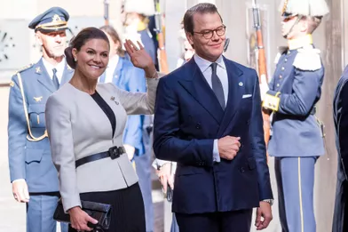 La princesse héritière Victoria de Suède et le prince Daniel à Stockholm, le 14 septembre 2021