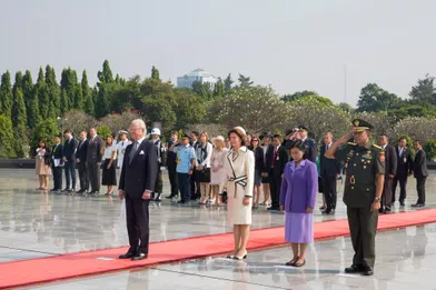 La reine Silvia et le roi Carl XVI Gustaf de Suède à Jakarta, le 23 mai 2017