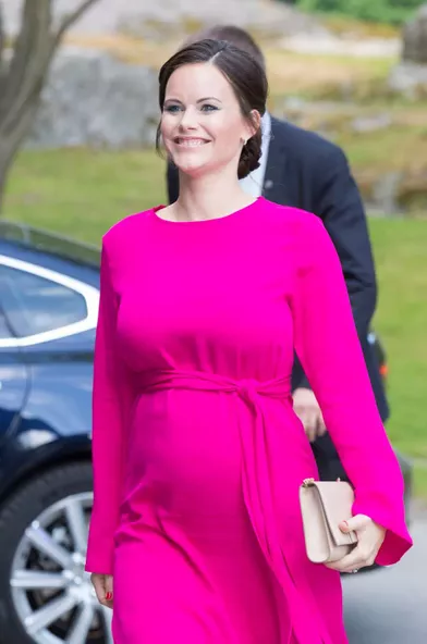 La princesse Sofia de Suède dans une robe Greta à Stockholm, le 31 mai 2017