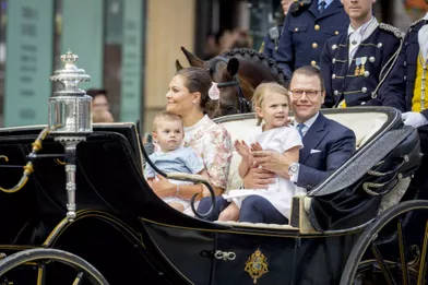 La princesse Victoria et son mari Danielaux 40 ans de la princesse Victoria, le 14 juillet 2017.