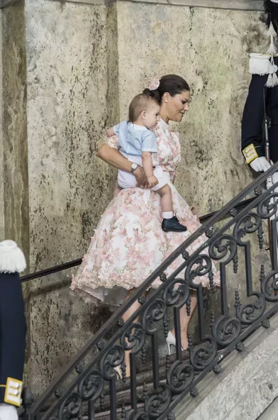 La princesse Victoria et le prince Oscar aux 40 ans de la princesse Victoria, le 14 juillet 2017.