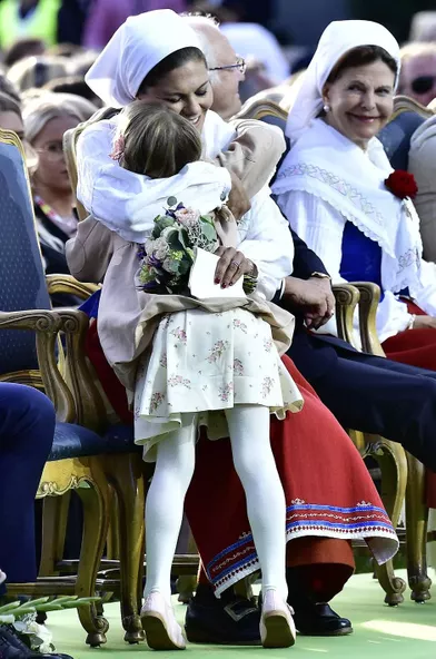 La princesse Victoria et la princesse Estelleaux 40 ans de la princesse Victoria, le 14 juillet 2017.