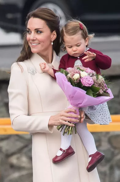 Kate Middleton et sa fille la princesse Charlotte le 1er octobre 2016.
