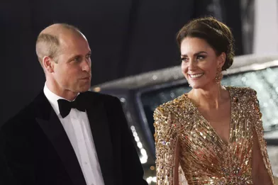 Le prince William et Kate Middleton le 28 septembre 2021 à l'avant-première de «Mourir peut attendre».