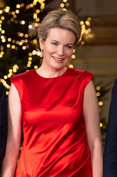 La reine des Belges Mathilde, à Bruxelles le 21 décembre 2021