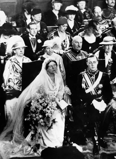 La princesse Juliana des Pays-Bas et le prince Bernhard de Lippe-Biesterfeld, le 7 janvier 1937 lors de leur mariageà La Haye