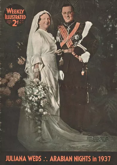 La princesse Juliana des Pays-Bas et le prince Bernhard de Lippe-Biesterfeld se sont mariés le 7 janvier 1937 à La Haye