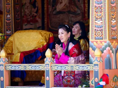 Les reines-mères du BhoutanTshering Yangdoen and Dorji Wangmo à Thimphou, le 17 décembre 2021