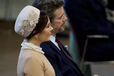 La princesse Mary et le prince Frederik de Danemarkà Copenhague, le 14 janvier 2022