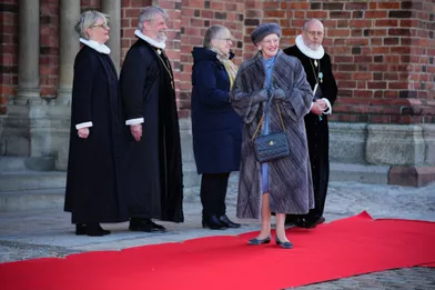 La reine Margrethe II de Danemark àRoskilde, le 14 janvier 2022
