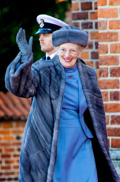 La reine Margrethe II de Danemarkà Roskilde, le 14 janvier 2022