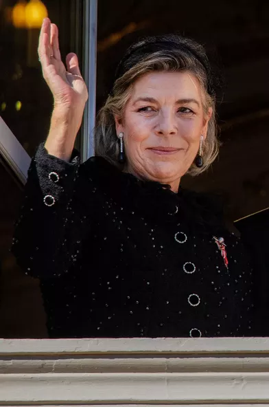 La princesse Caroline de Hanovre lors de la Fête nationale monégasque, le 19 novembre 2021