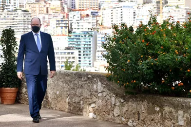 Le prince Albert II de Monaco à Monaco, le 9 octobre 2021