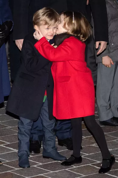 Le prince Jacques et la princesse Gabriella de Monaco, le 26 janvier 2020