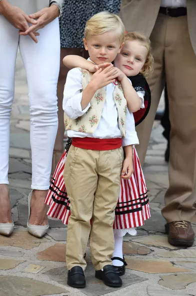 Le prince Jacques et la princesse Gabriella de Monaco, le 31 août 2018