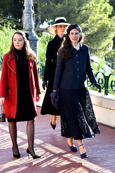 Alexandra de Hanovre,Beatrice Borromeoet Tatiana Santo Domingoà la Fête nationale monégasque à Monaco le 19 novembre 2021