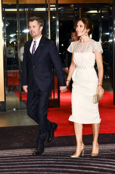 La princesse Mary et le prince héritier Frederik de Danemark, à Tokyo le 23 octobre 2019