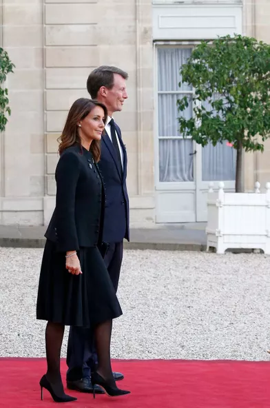 La princesse Marie et le prince Joachim de Danemark au Palais de l'Elysée à Paris, le 30 septembre 2019