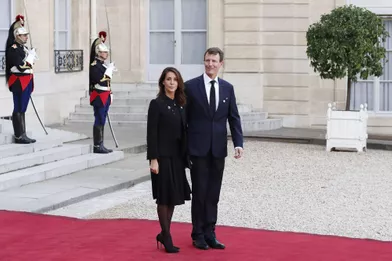 La princesse Marie et le prince Joachim de Danemark au Palais de l'Elysée à Paris, le 30 septembre 2019