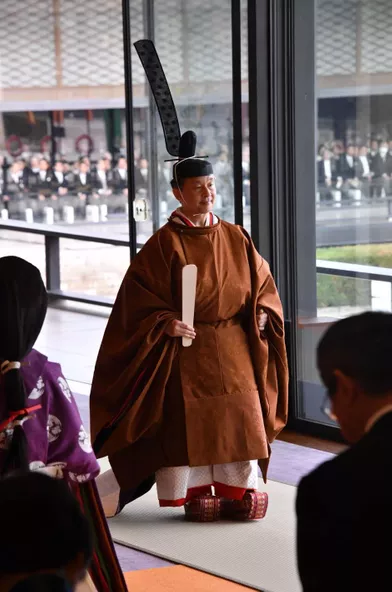 L'empereur Naruhito du Japon à Tokyo, le 22 octobre 2019