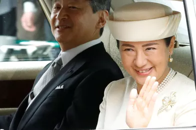 L'impératriceMasako à son arrivée au palais royal de Tokyo, mercredi