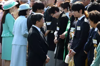 Les princes Naruhito et Akishino et les princesses Kiko et Mako du Japon à Tokyo, le 25 avril 2018