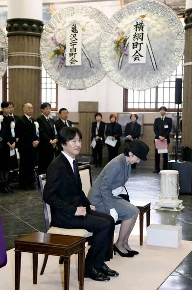 La princesse Kiko du Japon et le prince Fumihito d'Akishino à Tokyo, le 10 mars 2019