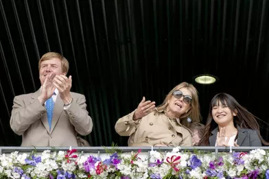La princesse Mako du Japon avec la reine Maxima et le roi Willem-Alexander à Rotterdam, le 23 juin 2013