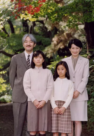 La princesse Mako du Japon avec ses parents et sa sœur, le 30 novembre 2004