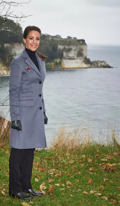 La princesse Marie sur la plus belle falaise du Danemark