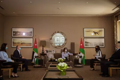 La reine Rania de Jordanie à Amman, le 8 juin 2020