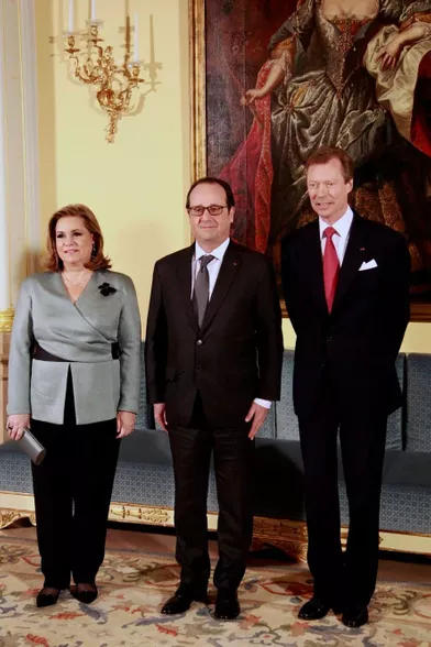Le grand-duc Henri et Maria Teresa ont reçu François Hollande 
