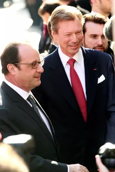 Le grand-duc Henri et Maria Teresa ont reçu François Hollande 