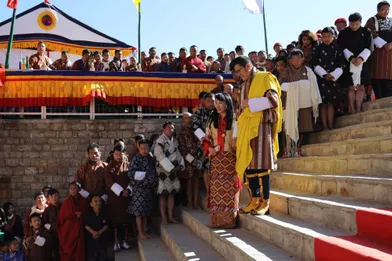 Le roi du Bhoutan Jigme Khesar Namgyel Wangchuck à Haa, le 17 décembre 2017